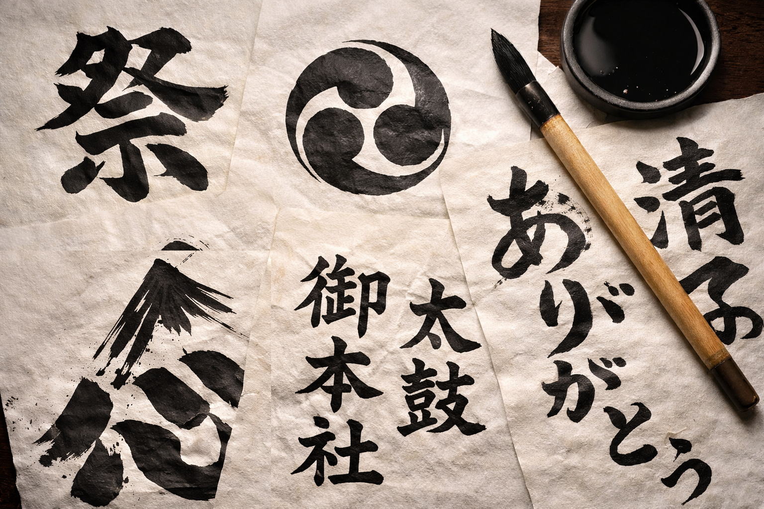 江戸文字で書かれた提灯の文字